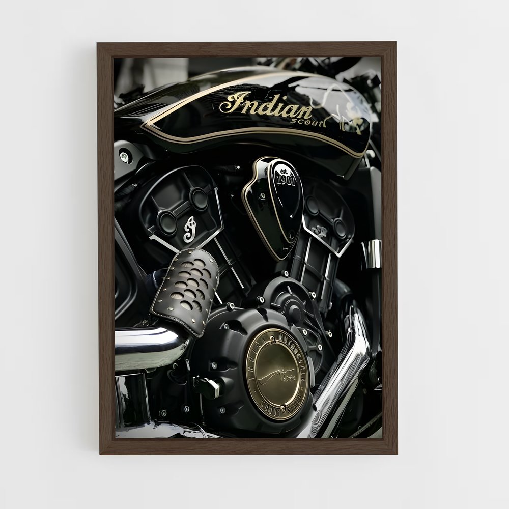 Poster Moteur d'Or – affiche Indian Motorcycle (vue 5)